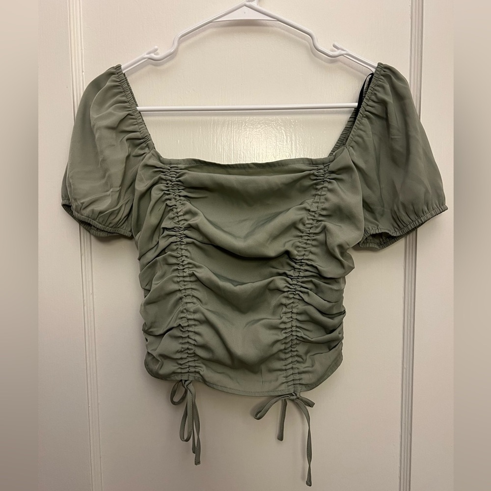 Ruched top Light Army Green